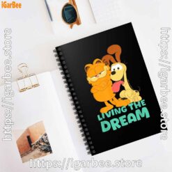 3 garfield and odie living the dream black notebook