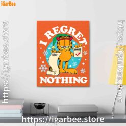 3 garfield christmas naughty list regret nothing orange canvas