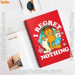 3 garfield christmas naughty list regret nothing red notebook