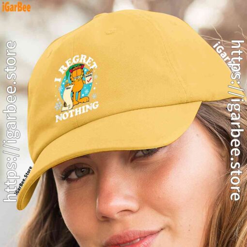 3 garfield christmas naughty list regret nothing yellow hat