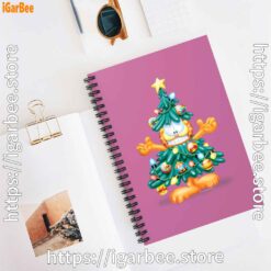 3 garfield christmas tree pink notebook