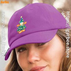 3 garfield christmas tree purple hat