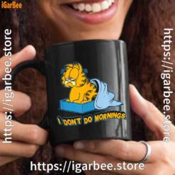 3 garfield dont do mornings black mug 15oz