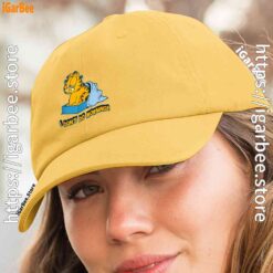 3 garfield dont do mornings yellow hat