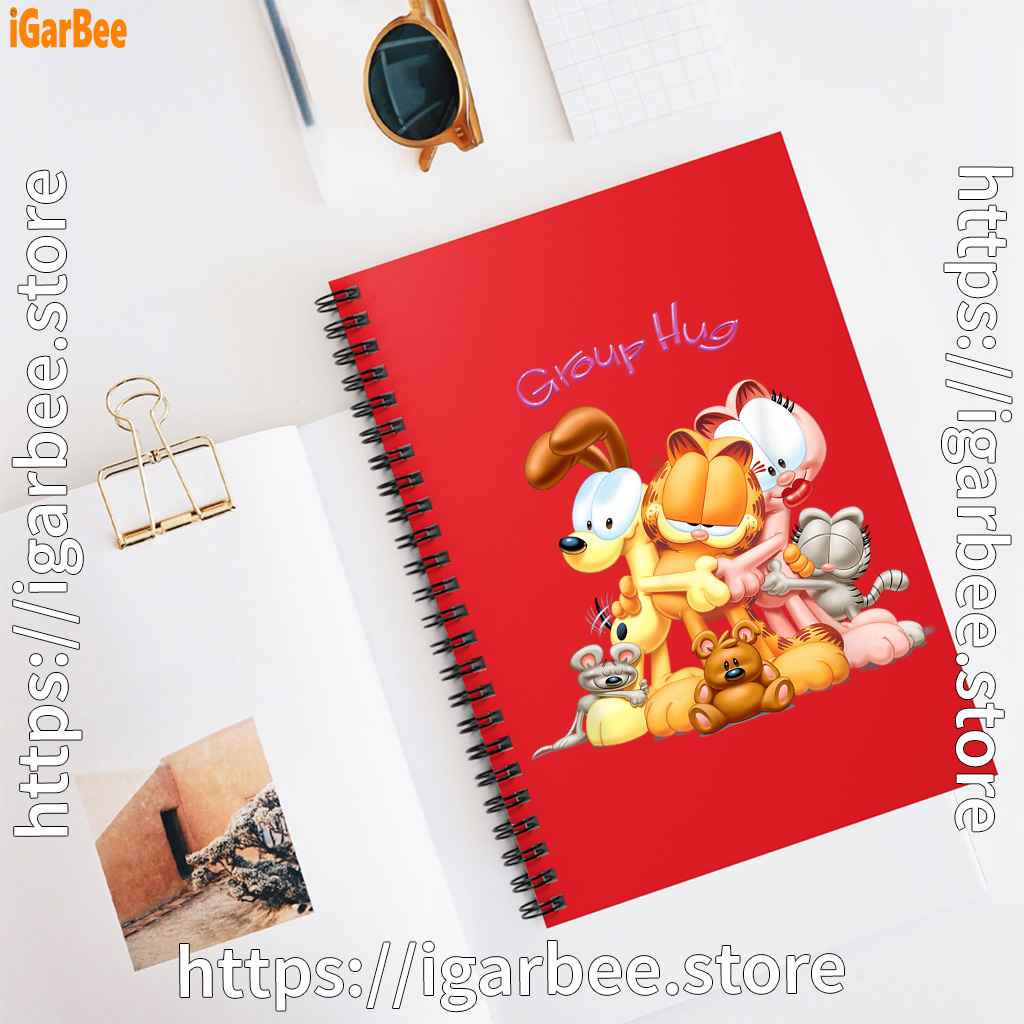 garfield group hug red notebook garfield group hug red notebook