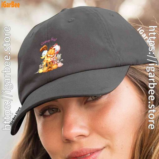 3 garfield group hug women black hat
