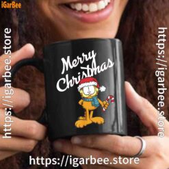 3 garfield merry christmas black mug 15oz