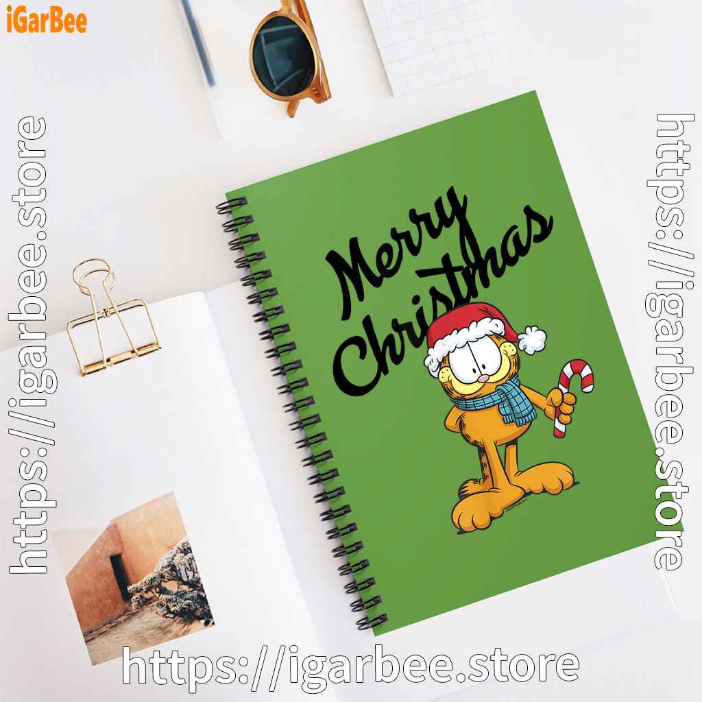 garfield merry christmas green notebook garfield merry christmas green notebook