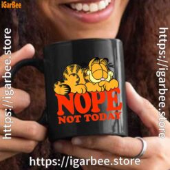 3 garfield nope not today lazy cat black mug 15oz