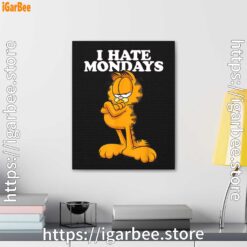 3 hate mondays garfield black canvas