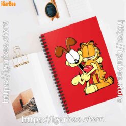 3 ripple junction garfield odie hugging red notebook