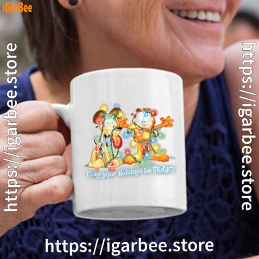 4 christmas garfield bright holidays white coffee mug 11oz