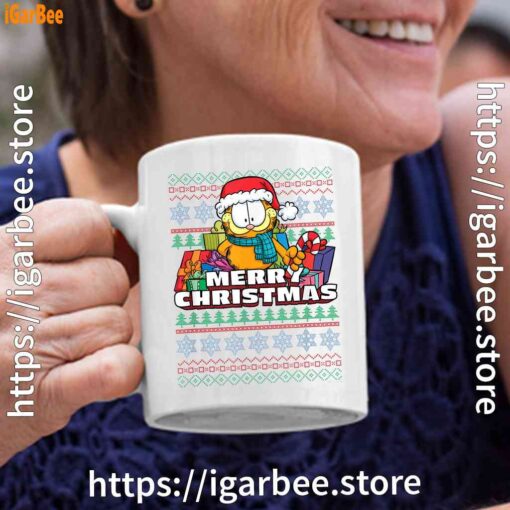 4 garfield christmas santa white coffee mug 11oz