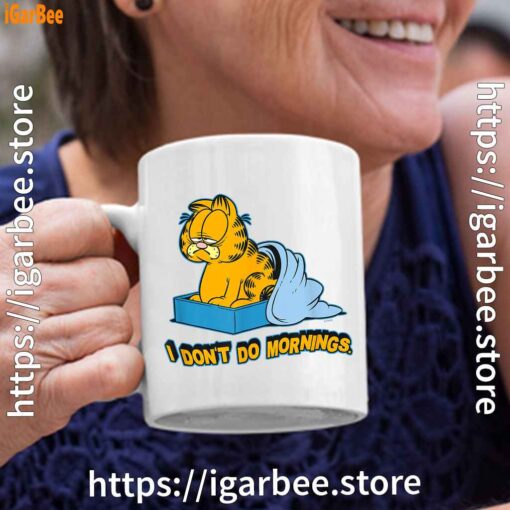4 garfield dont do mornings white coffee mug 11oz