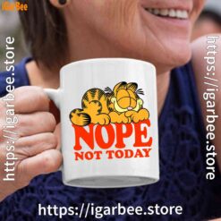 4 garfield nope not today lazy cat white coffee mug 11oz