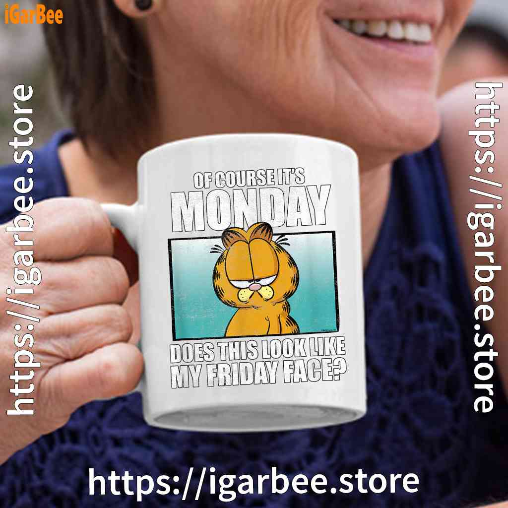 garfield of course its monday friday face white coffee mug oz garfield of course its monday friday face white coffee mug oz