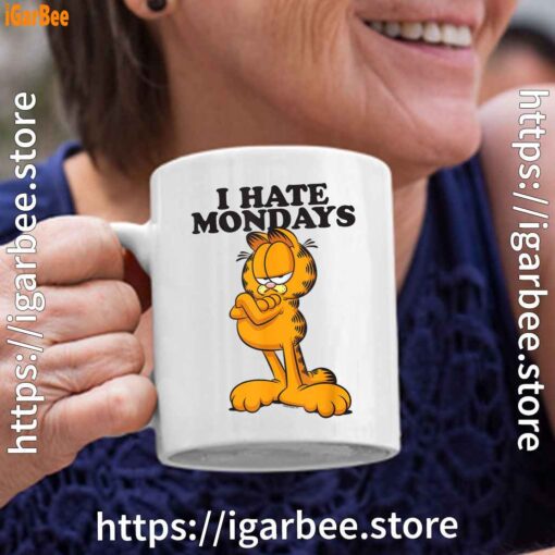 4 hate mondays garfield white coffee mug 11oz