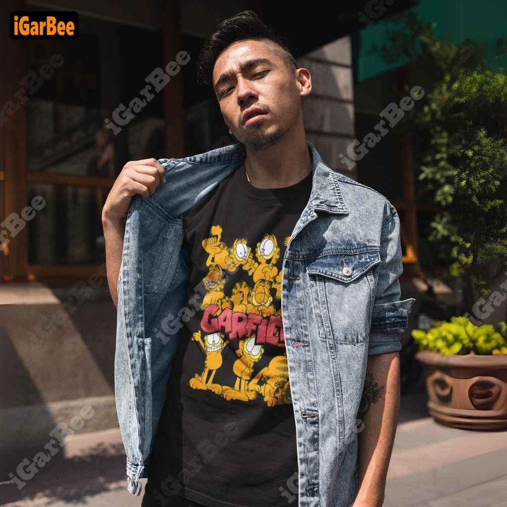 black men’s garfield t shirt sleek style for every casual occasion men’s Garfield shirt