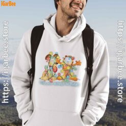 christmas garfield bright holidays white men hoodie