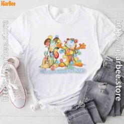 christmas garfield bright holidays white tee shirt