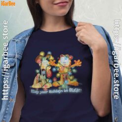 christmas garfield bright holidays women navy shirts