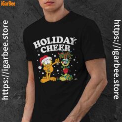 christmas garfield holiday cheer odie black men shirt
