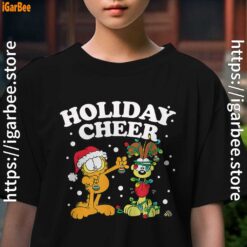 christmas garfield holiday cheer odie kids girl black t shirt