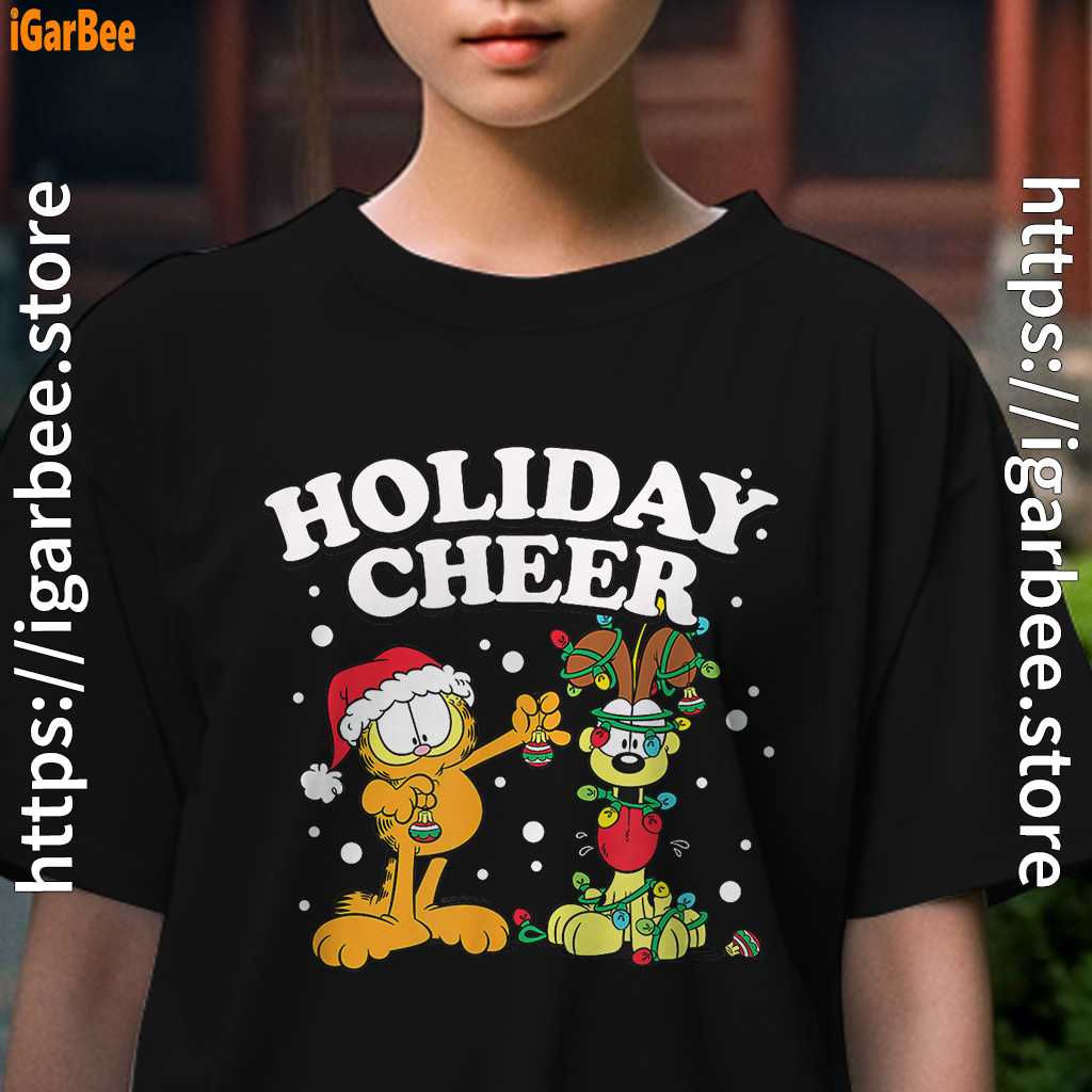 christmas garfield holiday cheer odie kids girl black t shirt christmas garfield holiday cheer odie kids girl black t shirt