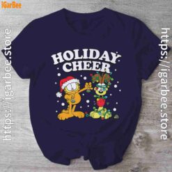 christmas garfield holiday cheer odie navy shirt