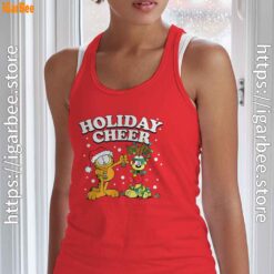 christmas garfield holiday cheer odie tank top red with women