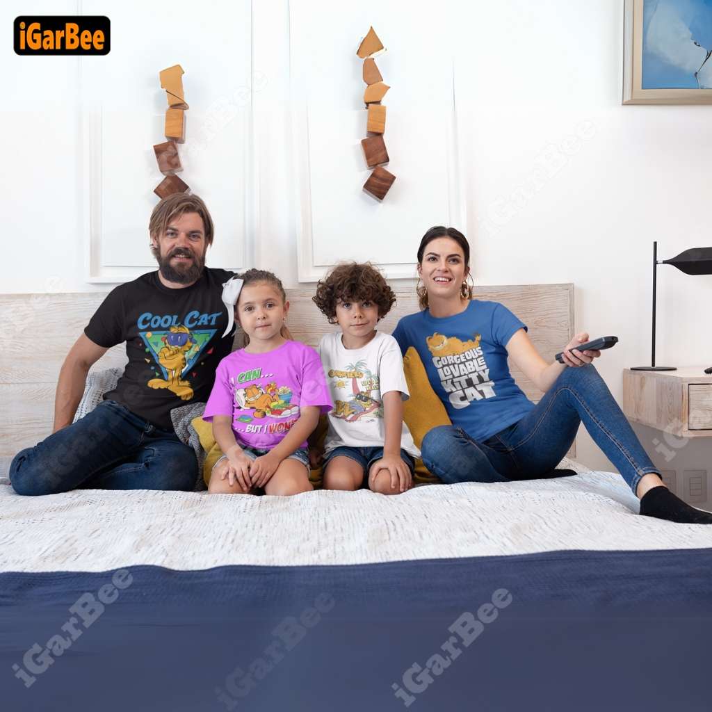 diverse garfield t shirt collection for men, women, kids, families at igarbee iGarBee's Garfield men’s tee