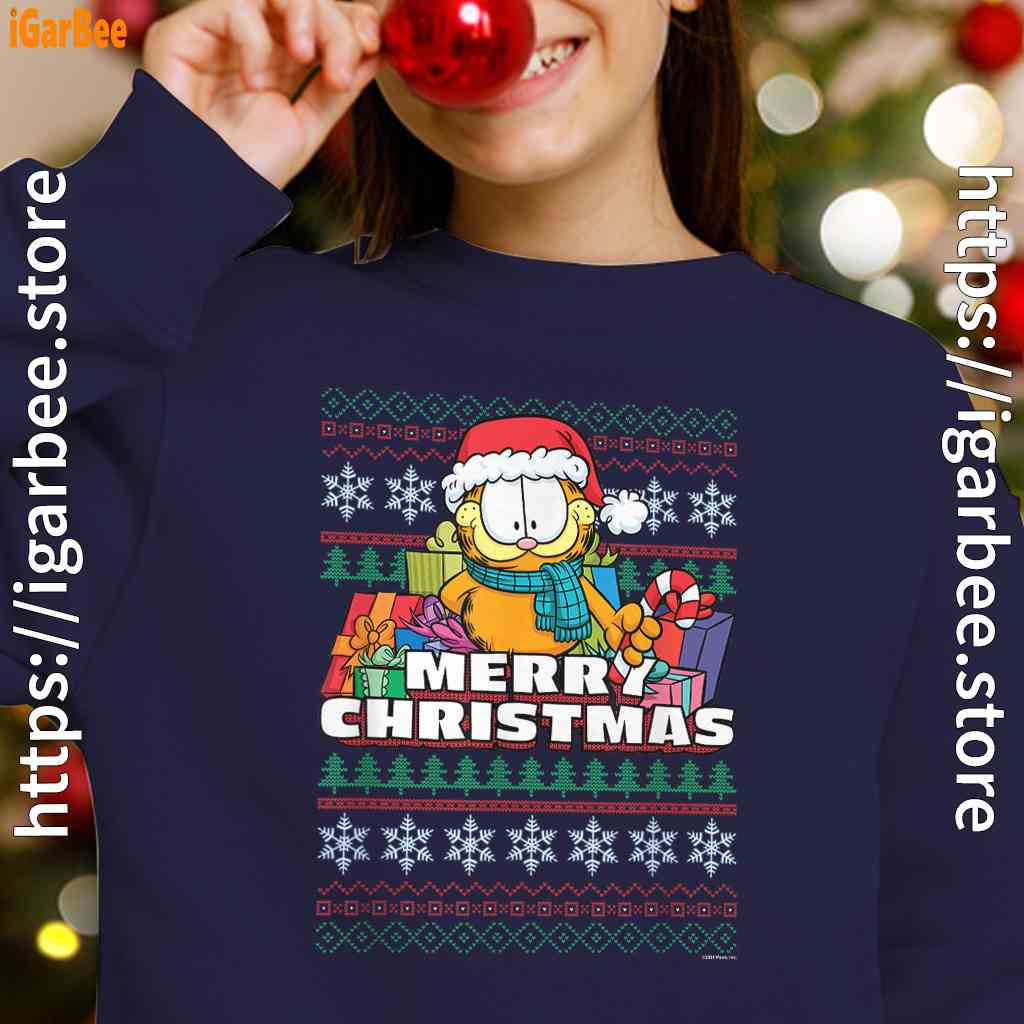 garfield christmas santa navy sweatshirts for girl garfield christmas santa navy sweatshirts for girl