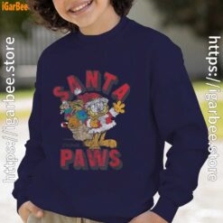 garfield christmas santa paws navy sweatshirt for kid boy