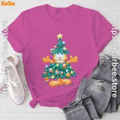 garfield christmas tree pink tee shirt