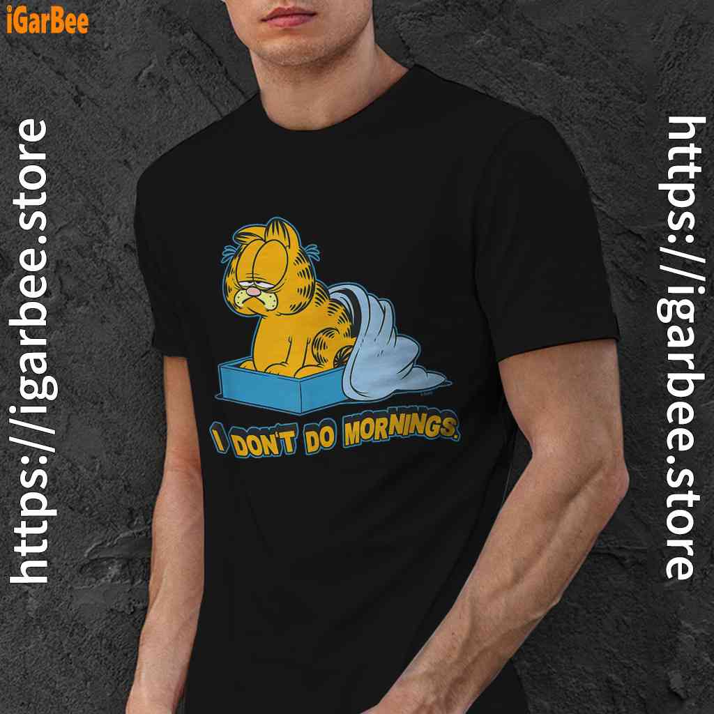 garfield dont do mornings black men shirt garfield dont do mornings black men shirt