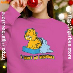 garfield dont do mornings girl pink sweatshirt