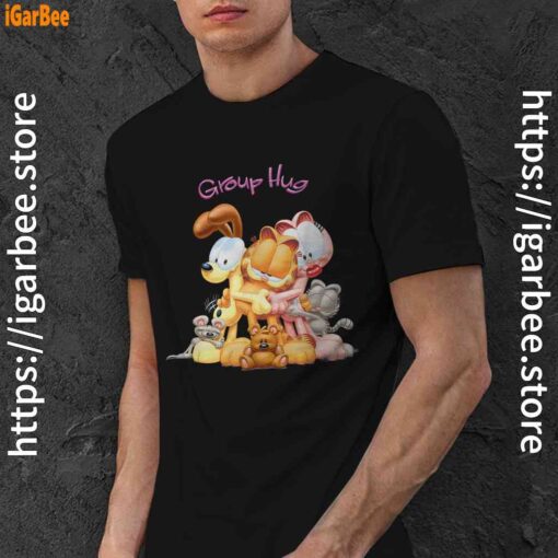 garfield group hug black men shirt