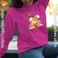 garfield group hug pink women hoodie female