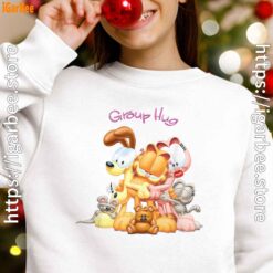 garfield group hug white girl sweatshirt