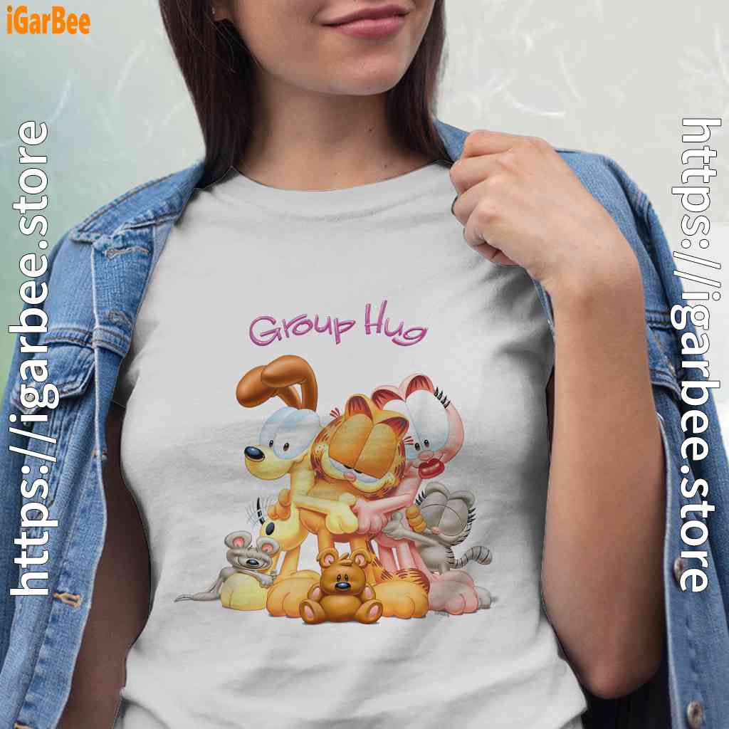garfield group hug white shirts for women garfield group hug white shirts for women