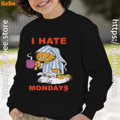 garfield hate mondays are for suffering and naps boy with black sweatshirt