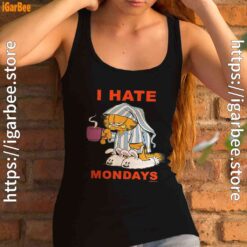 garfield hate mondays are for suffering and naps female tank top black women