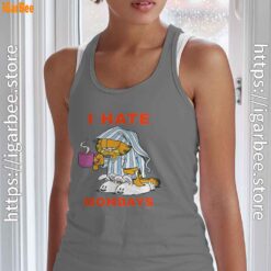 garfield hate mondays are for suffering and naps gray tank top for women