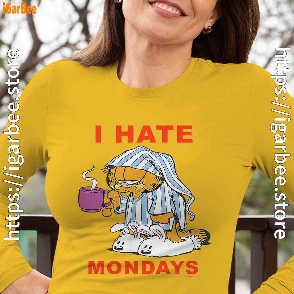 garfield hate mondays are for suffering and naps long sleeve yellow women garfield hate mondays are for suffering and naps long sleeve yellow women