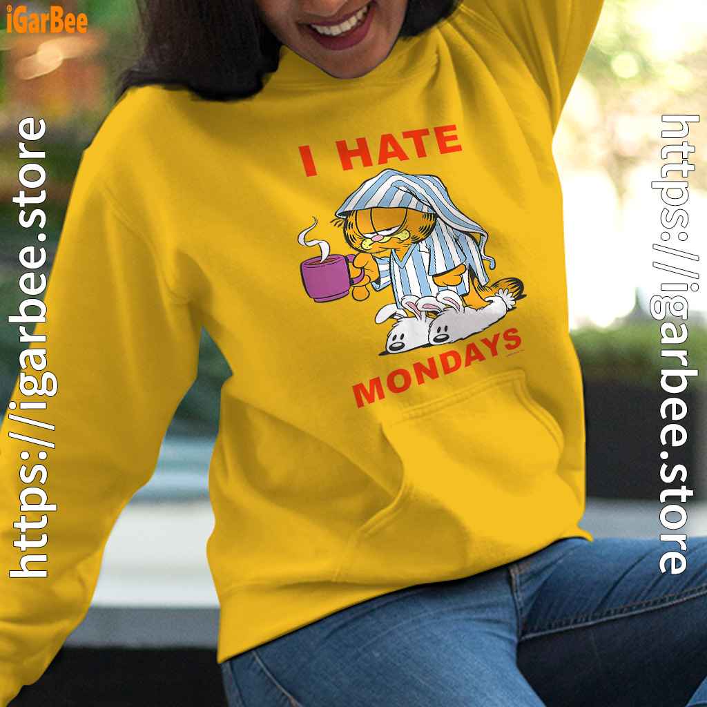 garfield hate mondays are for suffering and naps yellow hoodie for women garfield hate mondays are for suffering and naps yellow hoodie for women