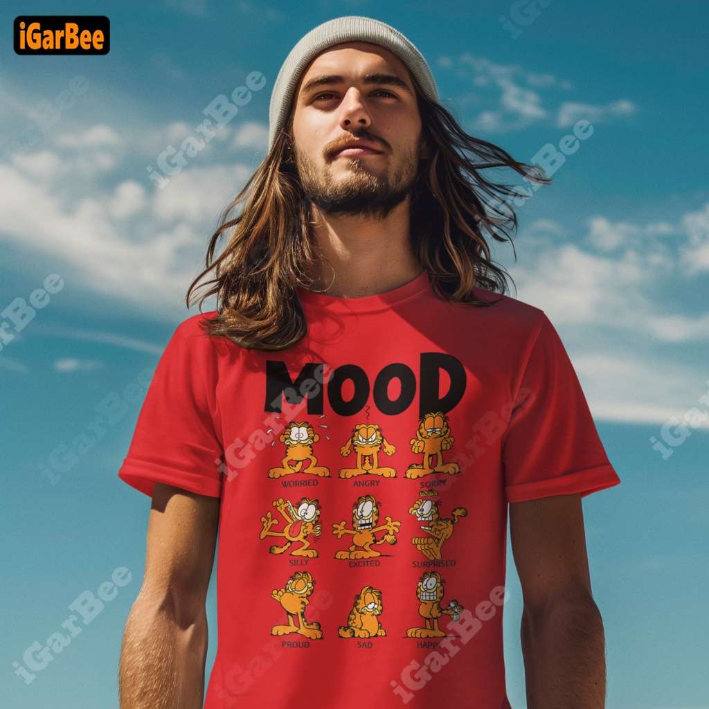 garfield male t shirt bold color meets dynamic personality iGarBee's Garfield men’s tee