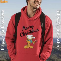 garfield merry christmas red men hoodie