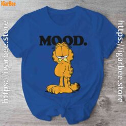 garfield mood too tired to care blue shirt