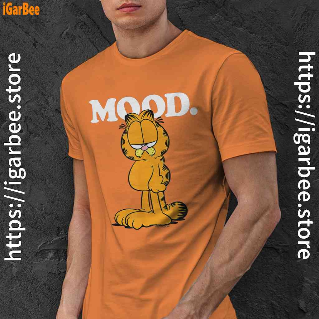 garfield mood too tired to care orange men shirt garfield mood too tired to care orange men shirt