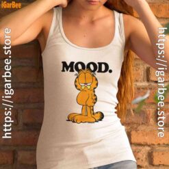 garfield mood too tired to care women white tank top